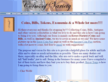 Tablet Screenshot of coinsofvariety.net